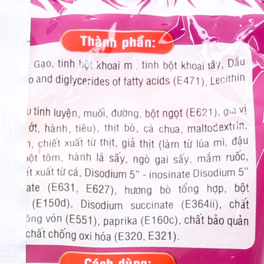 Thùng 30 Gói Bún Hằng Nga Hương Vị Bún Bò Huế Acecook